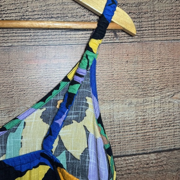 🌻 Roxy Waiting Line Floral Printed Tiered MIDI Dress size Medium Sundress - Picture 7 of 12